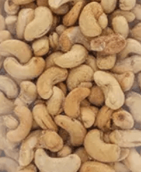 Bowl of roasted salted cashews